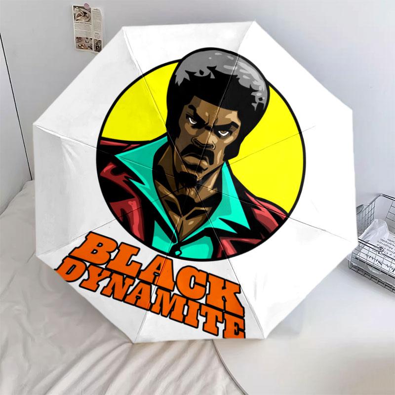 Зонт с рисунком BlackDynamite, Новый стиль, 1 шт., Автоматический складной зонт, Портативный складной зонт, Уличный зонт, Подарок на день рождения