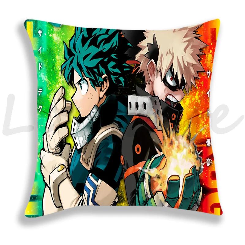 My Hero Academia Kissenbezug Cartoon Zierkissenbezug Coole Kissenbezüge Sofa Anime Kissenbezug Deku Bakugou Dekor Kissenbezug