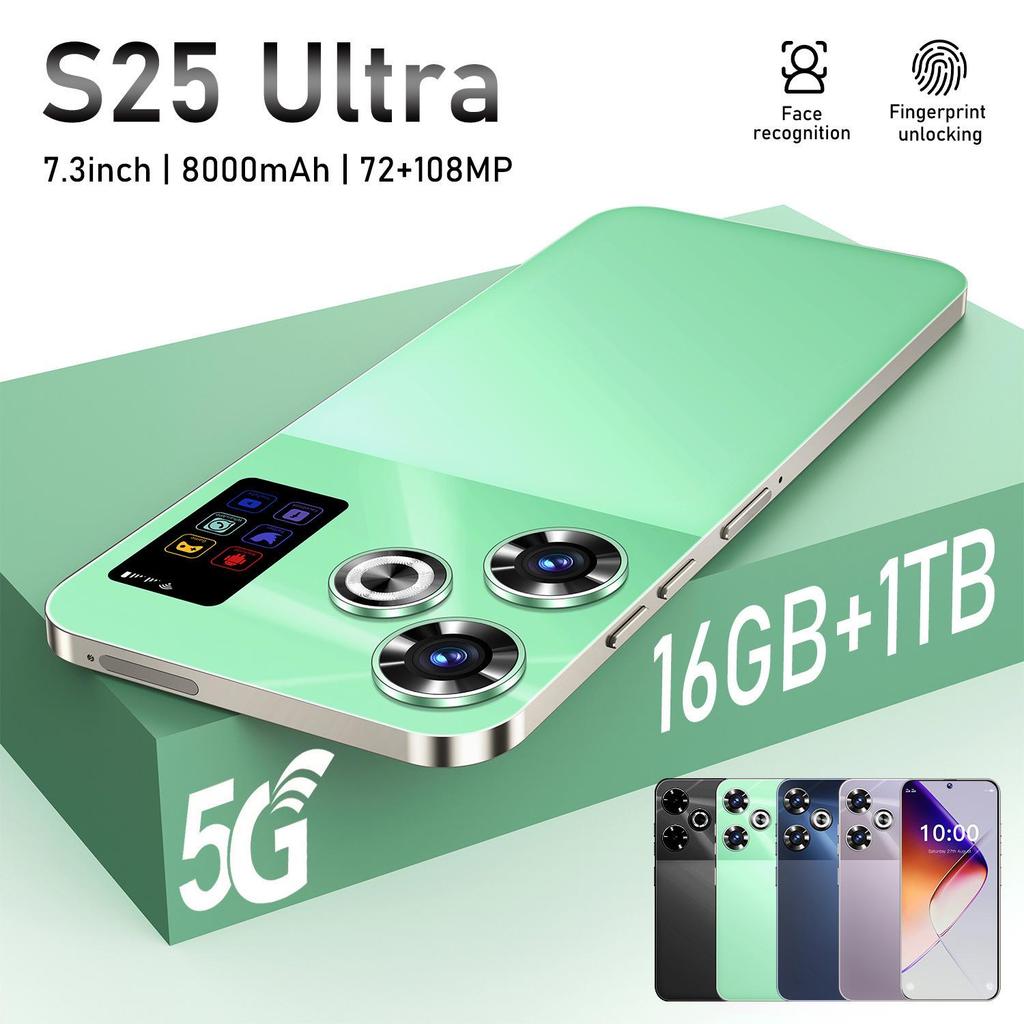 Smartphone S25 Schermo Ultra HD con 16GB+1TB di Memoria