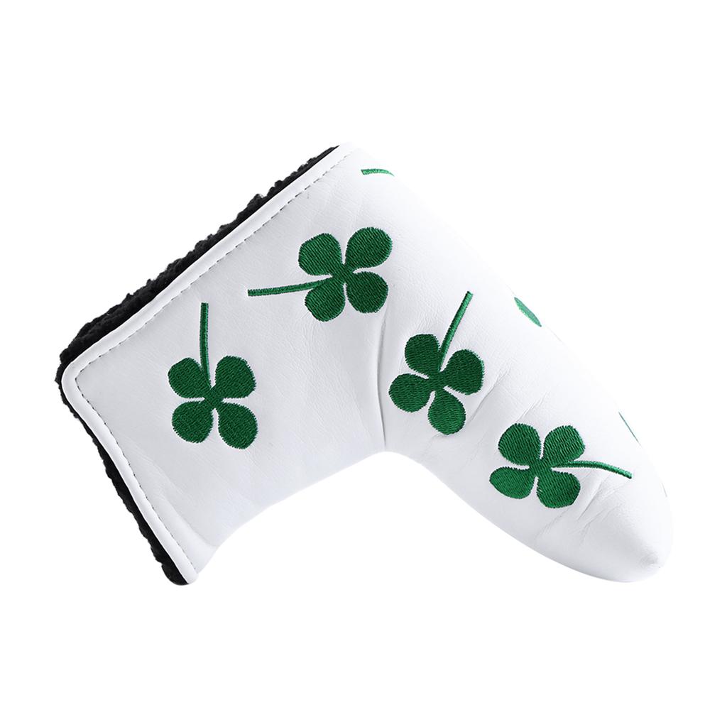 PU Putter Cover Four Leaf Headcover Accessory For Activity(black)