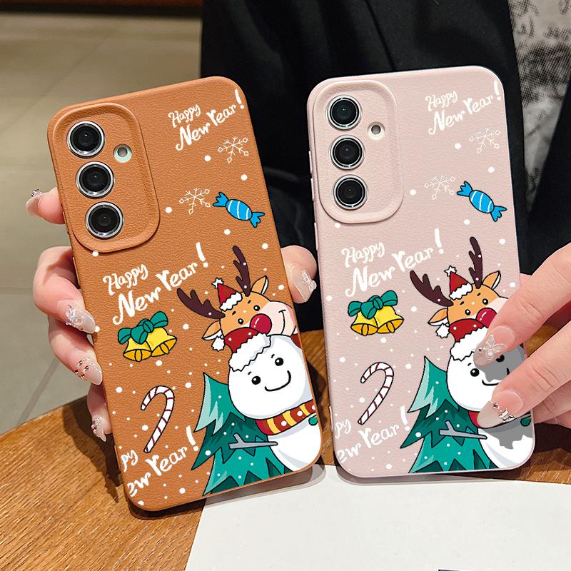 Happy New Year Phone Case For Samsung Galaxy A56 A16 A17 A36 A26 A55 A15 A25 A54 5G S25 S24 S22 Ultra S24 S23 FE Soft TPU Cover