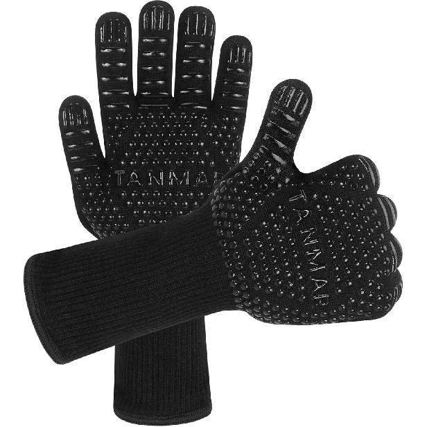BBQ Grill Gloves, 1472°F Extreme Heat Resistant Grilling Gloves Non-Slip Oven Mitts Potholder, Perfect for Barbecue, Cooking, Baking, Fireplace,