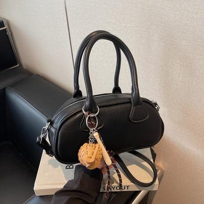 Premium Maillard Retro Bag Women's New Autumn and Winter Versatile Messenger Bag Hand Carry Bowling Bag