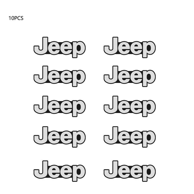 10Pcs Jeep Car 3D Audio Stereo Speaker Badge Sticker Decal Accessories For Jeep Renegade Compass Grand Cherokee Wrangler Patriot AKR1
