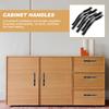 8pcs Drawer Pulls Handle Zinc Alloy Cabinet Knobs Black Kitchen Cabinet Handles Wardrobe Door Pulls Cupboard Drawer Hardware