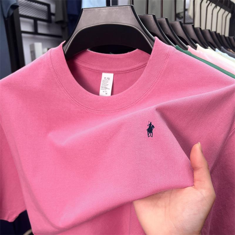 Tricou bărbați din bumbac pur cu mânecă scurtă și gât rotund - Stil casual japonez