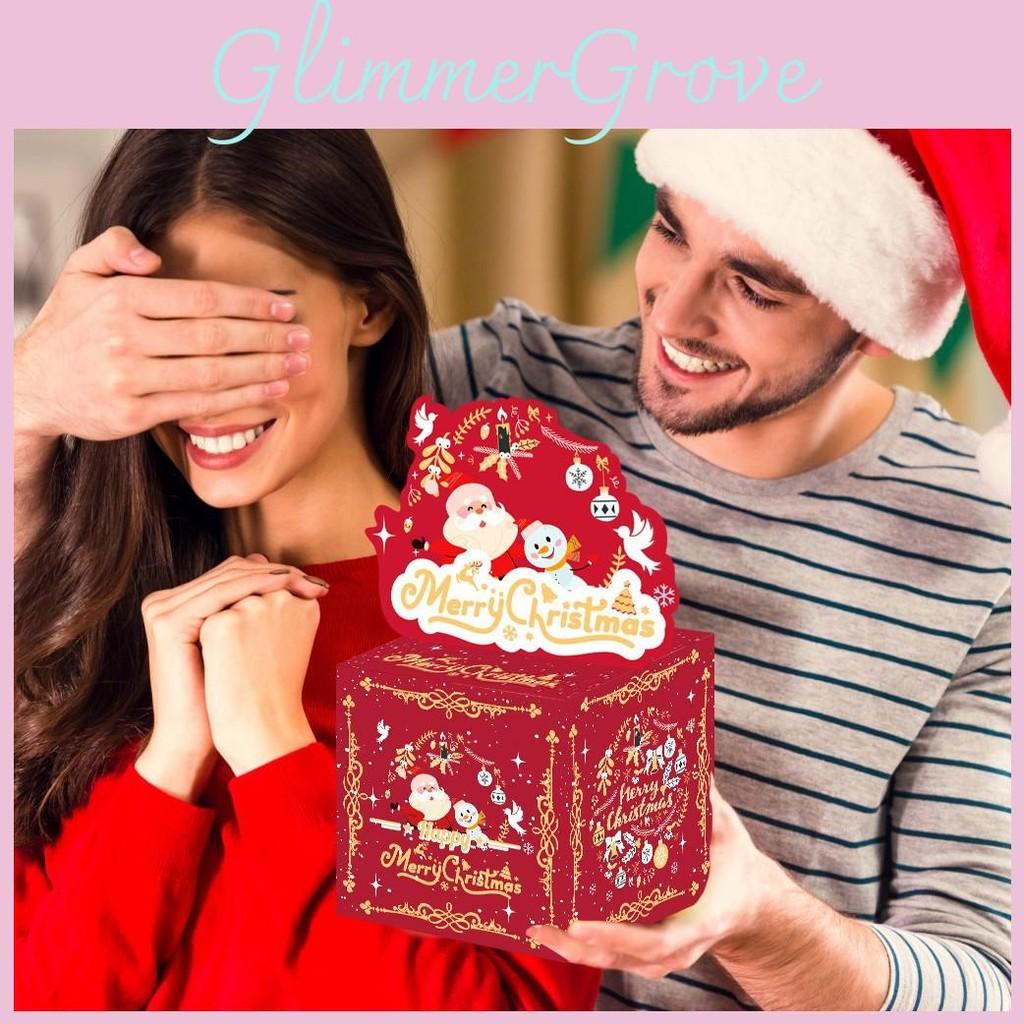 Themed Red Christmas Stripe Box Gift Wrap Holiday Event Supplies Decoration