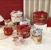 Round Candy Gift Box with Ribbon for Weddings and Guests