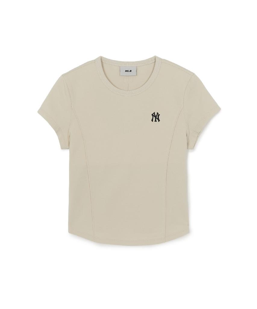 Emelbi Women'S Slim Crop Fit Cap Sleeve Short Sleeve T-Shirt Ny (L.Sand)