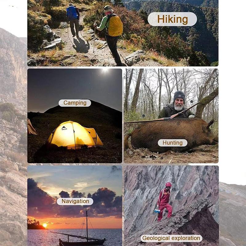 Adjustable Aiming Compass Mirror With Declination-Base Plate Navigation Orienteering Led Light Hiking Map Read Backpacking