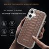Snakeskin Pattern Leather Case for IPhone 16 Pro Max 17 Air 16 Plus 15 14 13 12 High-end All-inclusive Plating Bumper Hard Cover