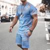 Men's Tropical Flowers Tees Sets Summer Tops Short Sleeve Short Pants Crew Neck Vacation Casual Outdoor Vacation Sport