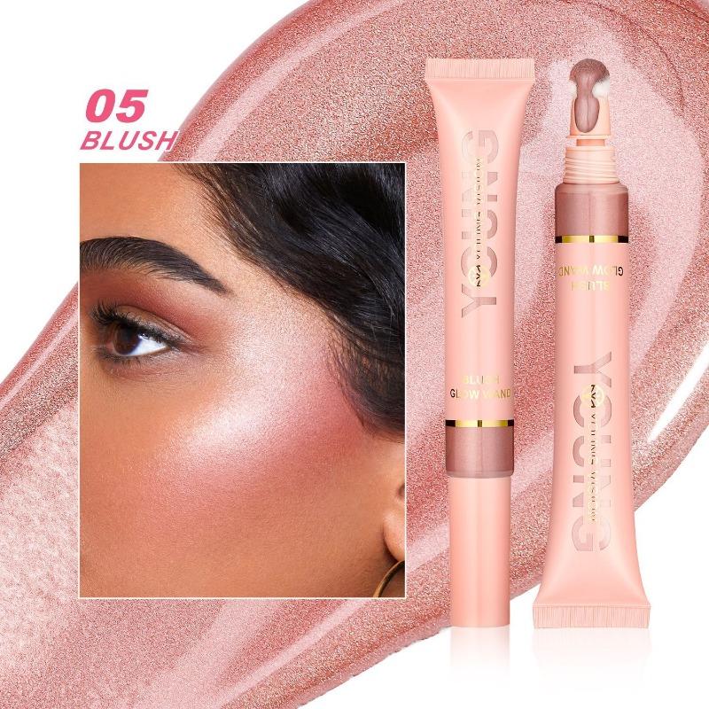 YOUNG VISION Liquid Air Cushion Blush Highlighter Pearlescent and Fine Blush Liquid Easy To Handle and Carry