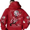 Unisex Hooded Sweatshirt With Vintage Print Loose Fit Long Sleeve Pullover Winter Casual Wear