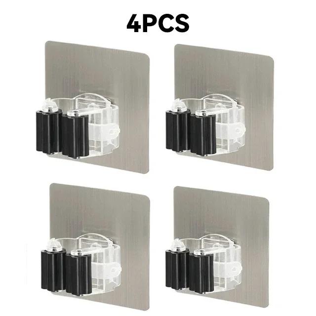 Adhesive Multi-Purpose Hooks Wall Mounted Mop Organizer Holder Storage Rack Brush Broom Hanger Hook Kitchen Bathroom Strong Hook