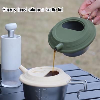 Silicone Camping Sierra Cup Lid High Low Temperature Resistant Portable Universal Outdoor Salad Bowl Tea Coffee Hand Pot Cover