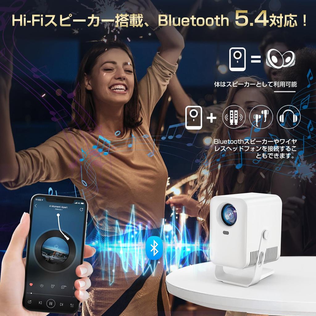 Boleve Nejnovější Plně Uzavřená Domácí Vysoká 4K Ultra HD Projekce s 10W HiFi Stropním 6 Okamžitým Bluetooth HiFi Plně Automatická Korekce Lichoběžníkového Zkreslení Velká Obrazovka