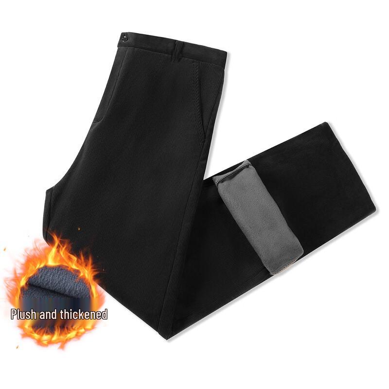 Snowflying Men s Fleece-Lined Loose Fit Casual Pants 31