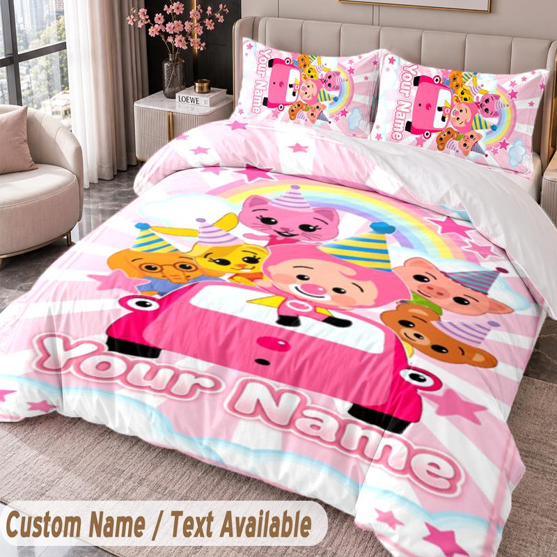 Custom Name Text 3Pcs Bedding Set El Payaso Plim Plim Duvet Cover And Two Pillowcases