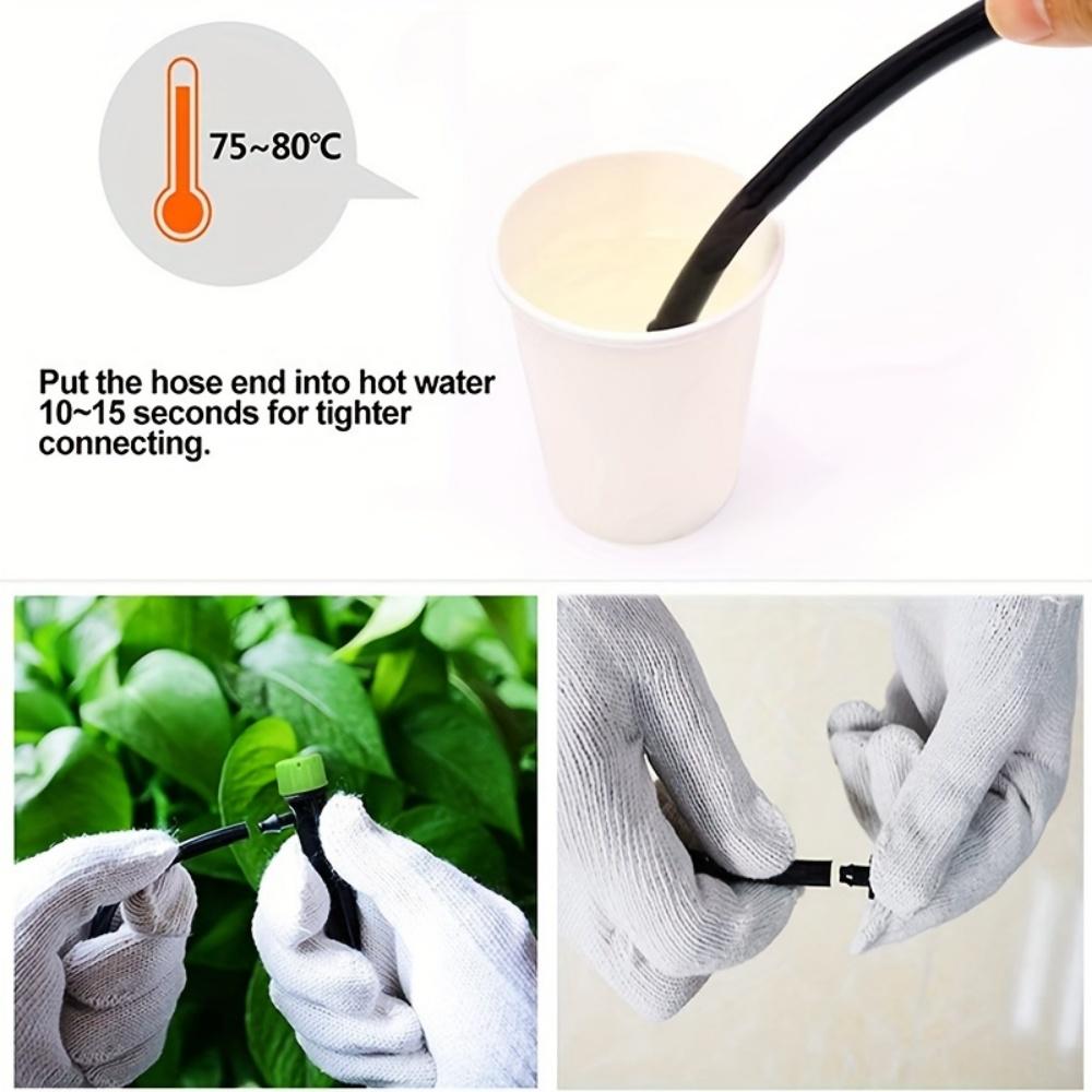 10pcs Drip Emitters Perfect For Tube PE Pipe Adjustable 360 Degree Water Flow Irrigation Drippers On Stake For Flower Bed