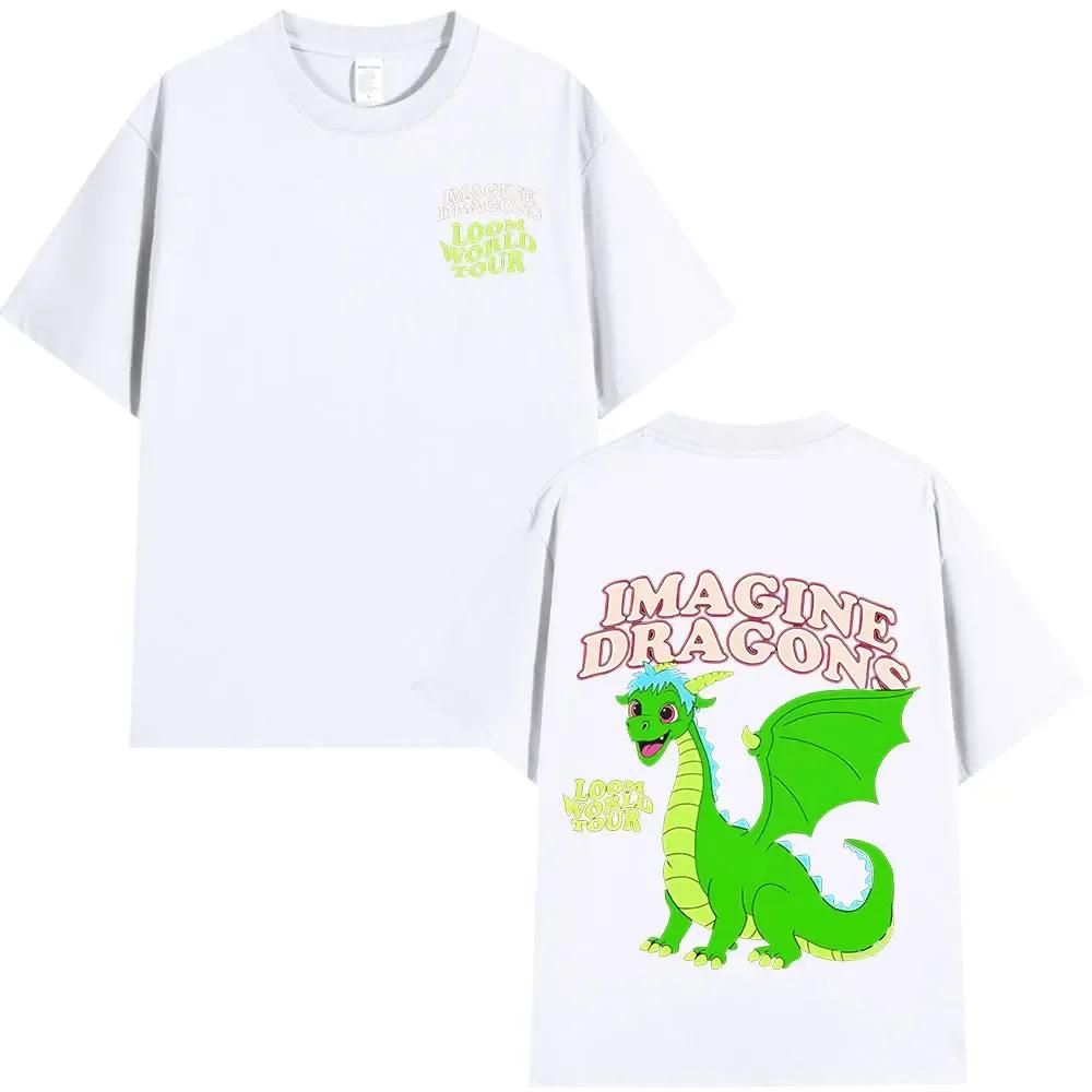 Dragon Loom World Tour 2025T T-shirt Rock Band Cartoon Dragon T-shirt Men's high quality fashion cotton short sleeve T-shirt