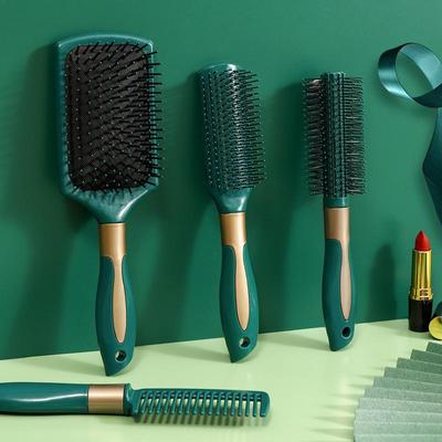 Pente antiestático para cabelos cacheados com design de airbag para massagem no couro cabeludo - ideal para cabelos longos e lisos