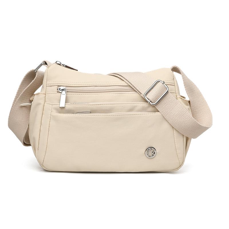Middle-aged Mother's Bag - Simple and Lightweight Zipper Bag with Large Capacity, Single Shoulder Crossbody Bag