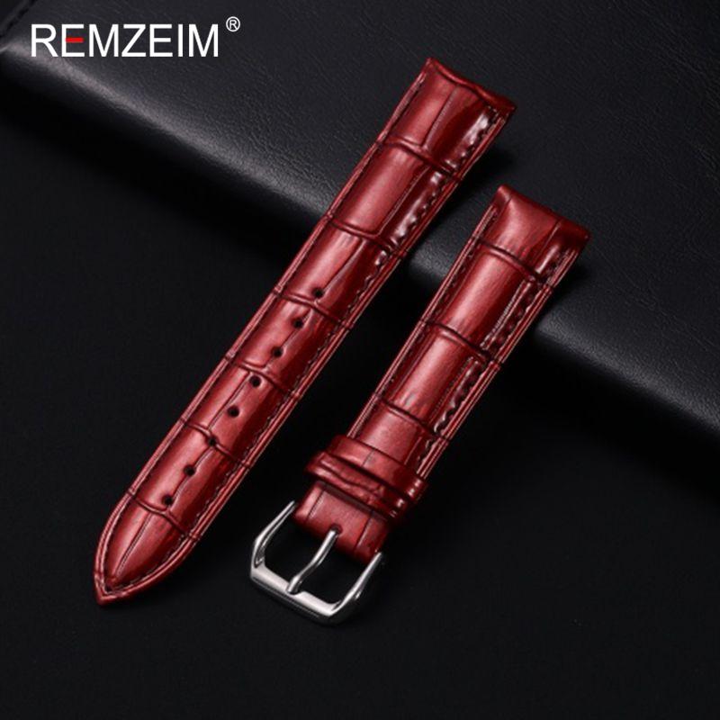 Men Women Fashion Bright Genuine Leather Watch Straps 12/14/16/18/20/22mm Watchbands Bracelet Smooth Replacement Wristband