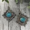 Trendy Turquoise Bohemian Women's Dangle Earrings - European & American Style