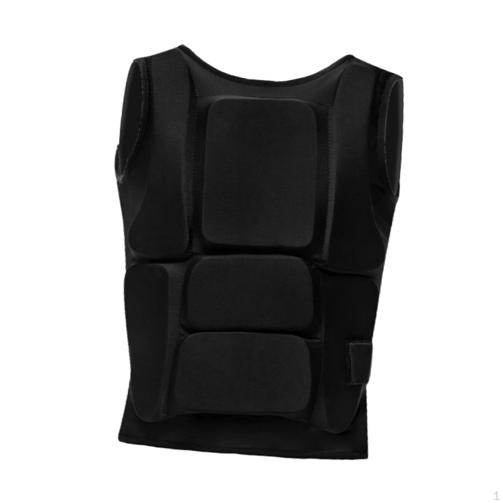 

Karate Chest Protector Belly Protection Pad Equipment Body Rib Armour for Boxing Grappling XS 38cmx48cm