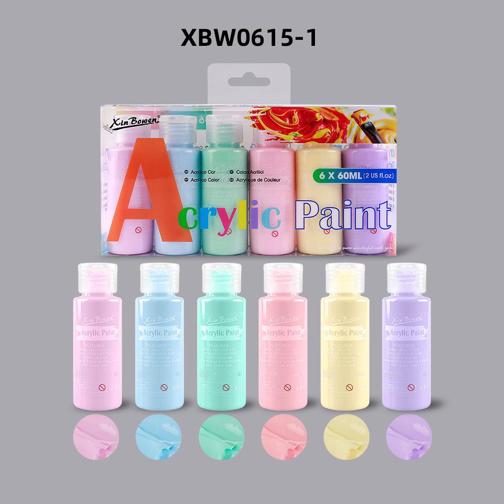 Macaron Pearl Color Waterproof Acrylic Pigment Set Hand-painted Graffiti Texture Painting By Art Students