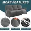 Ultimate Decor 8-Pieces Recliner Sofa Covers Velvet Stretch Reclining Couch Covers for 3 Cushion Reclining Sofa Slipcovers