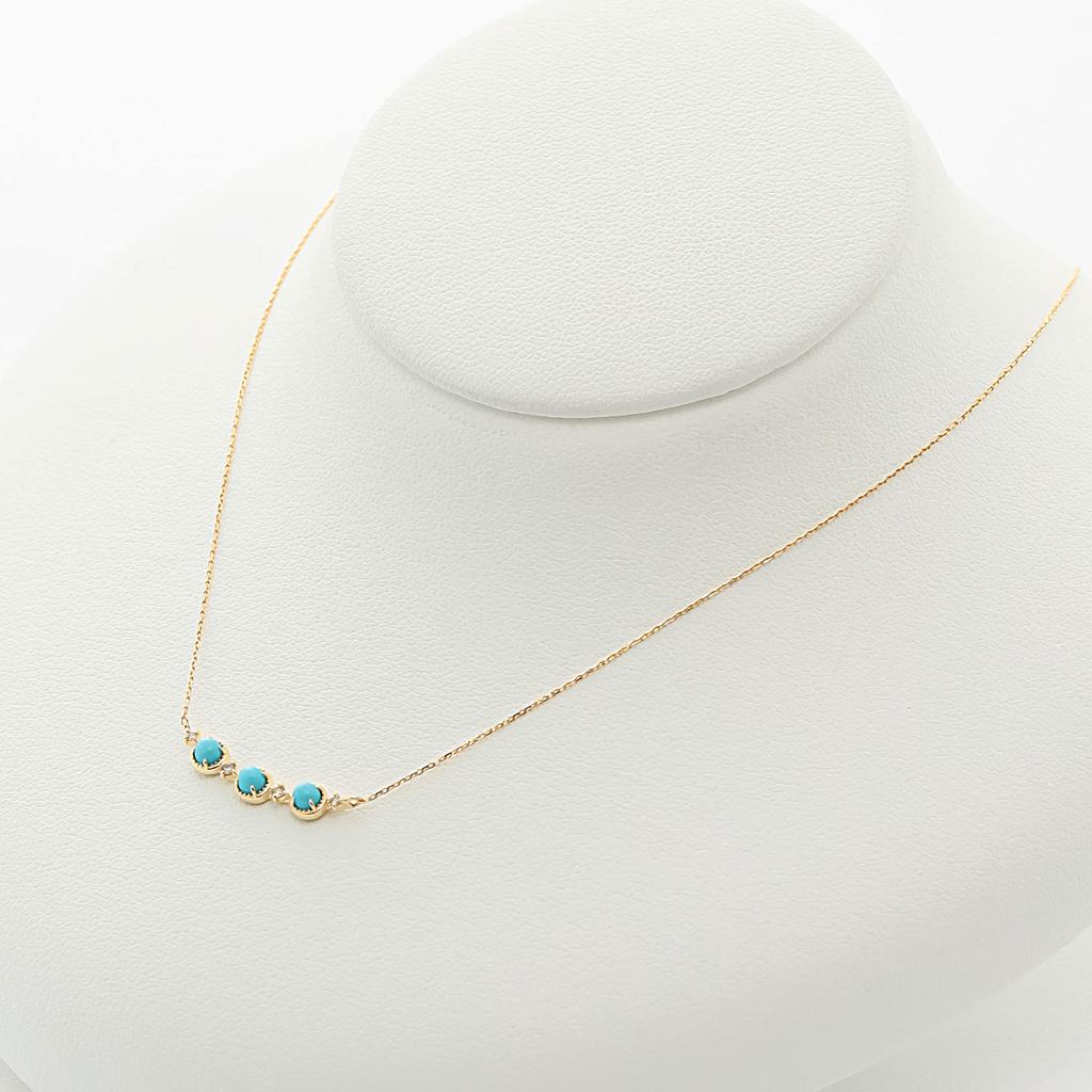 BLOOM Official Necklace In 10K Yellow Gold with December Birthstone Turquoise [Web Exclusive] Women's (0351-1240-0041-0000)