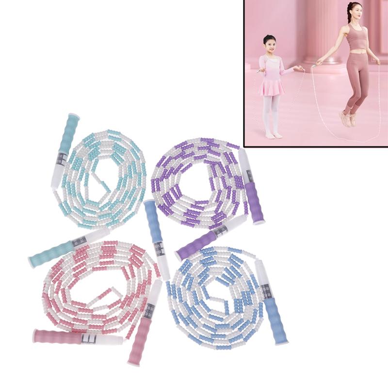 2.8M Skill Jumping Bamboo Jump Rope Pvc Beginners Soft Beaded No Tangle Segmented Fitness Workout Jump Rope Writable Names