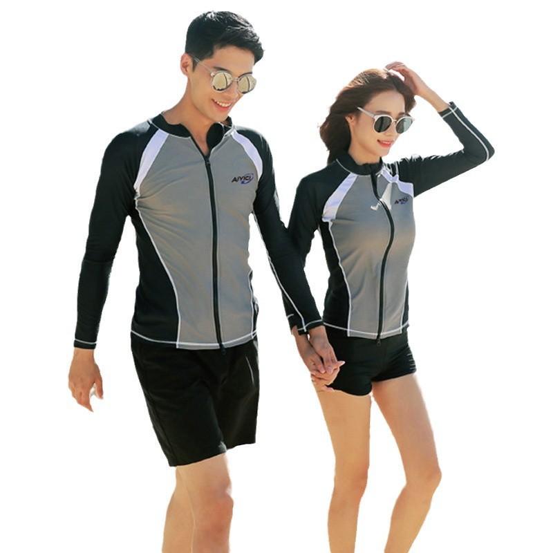 UV Protection Rash Guard Set Men Women Quick Dry Long Sleeve Swimwear Snorkeling Surfing Diving Suit