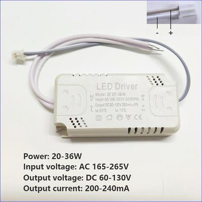 8-24W 20-36W 30-50W 36-60W 50-70W 60-80W Led Light Driver Unit Lighting Rectifier Light Power Adapter AC165-265V Non-Isolating