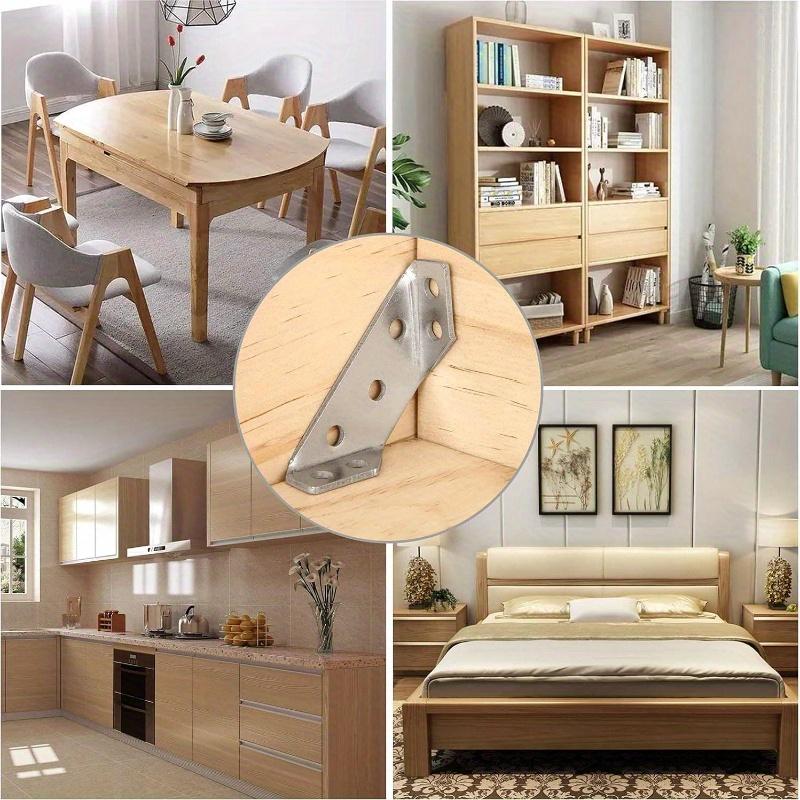 10PCS Angle Corner Brackets Fasteners Heavy Protector Right Triangular Angle Corner Stand Supporting Cabinet Furniture Hardware