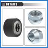 Universal Wheel Stud Installer Tool, Wheel Bolt Installer, M12x1.25 M12x1.5 M14x1.5, Iron, with 3/4" Hex Wheel Lug Nuts, Silver Tone, 1 Set Auto