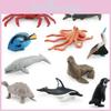 Detailed Static Ocean Life Pvc Model Toys Gray Whale Shark Crab Octopus