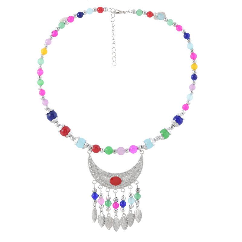 Barn Vuxen Etnisk Stil Huvudbonad Exotisk Stil Miao Kvinnlig Skatt Tofs Ögonbryn Håraccessoarer Tibetansk Retro Krage Halsband