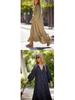 New Women's Cotton Linen Long Sleeve Cardigan Dress for Autumn and Winter