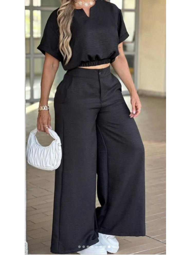 

2026 European-American Fashion: Cross-Border Loose Wide-Leg Pants with Pockets for Spring, Summer, and Autumn Medium чорний