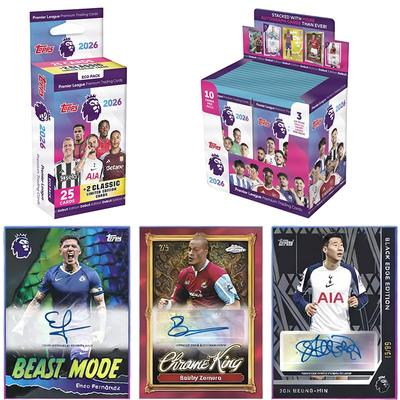 Confezioni Booster di Carte Collezionabili Ufficiali Topps Premier League Inglese Calcio Edizione Limitata Licenza Ufficiale Carte Rare