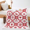 Christmas Plaid 2D Digital Printed Lamb Fleece Blanket Thickened Crystal Fleece Blanket