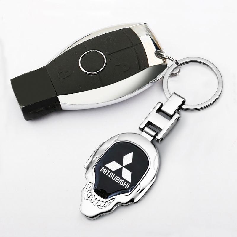 Zinklegierung Auto Schlüsselanhänger Dekoration Metall Schlüsselanhänger Für Mitsubishi Eclipse Galant Mirage L200 Xpander Triton Colt Pajero