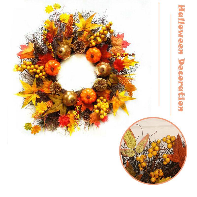 Simulation For Garland Wedding Home Party Decoration Fall Door Wreath Autumn