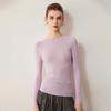 2025 Autumn New Arrival: Korean Style Slim Fit Ladies' Striped Wool Sweater with Round Neck
