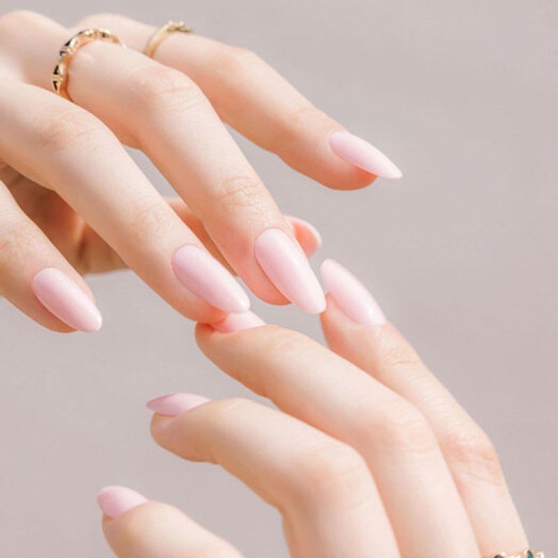 Reusable Nail Tips Strawberry Latte (Almond)