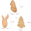 Santa Claus Shape Wooden Christmas Trays Solid Wood Cartoon Christmas Decoration Storage Tray Kitchen Snacks Plates Candy Decor