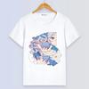 Anime Frieren Impression Style Harajuku Été Couple Tenue Dessin Animé Fille Mignonne T-shirt Manches Courtes Cosplay Haut Lâche Femmes et Hommes T-shirt